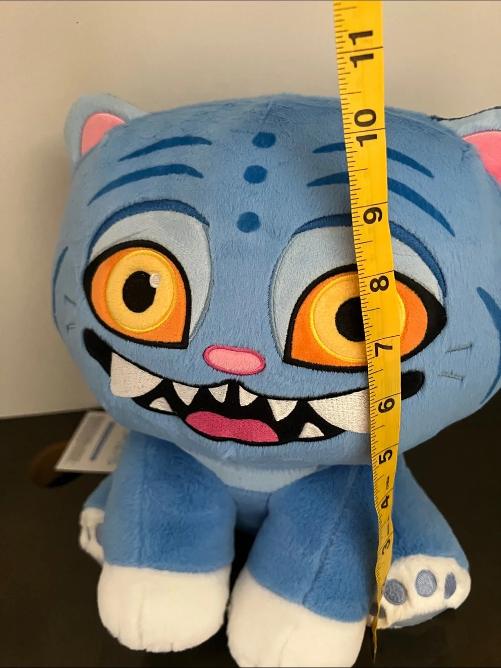 Netflix Blue Plush Cat Toy with Bright Yellow Eyes